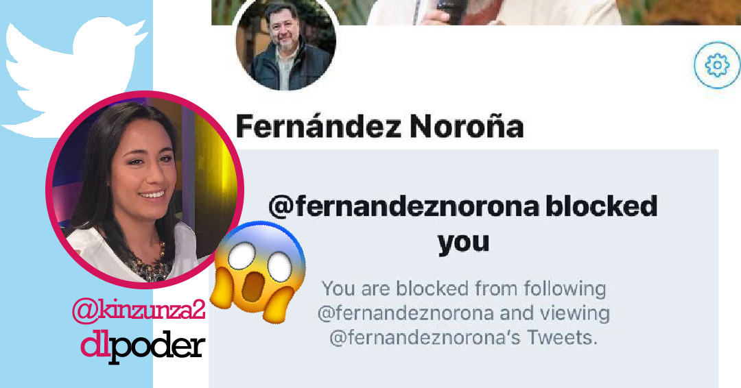 Karla Inzunza es bloqueada por Fernandez Noroña en Twitter