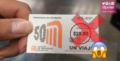 boleto del metro cdmx 10 pesos