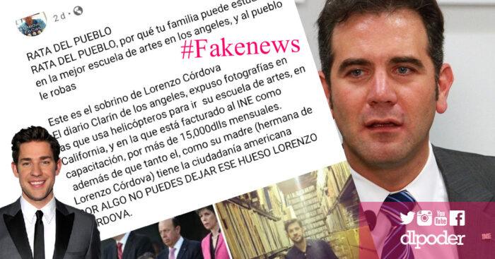 Fakenews sobrino de Lorenzo Cordova del INE