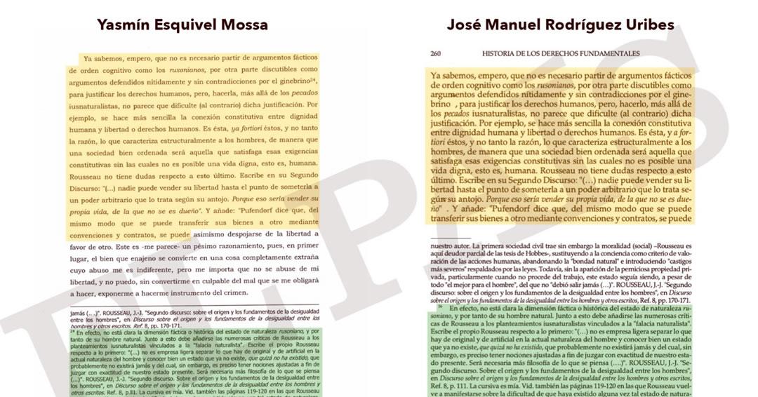 ministra plagio doctorado